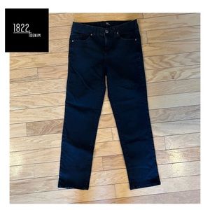 1822 Denim Black Stretch Ankle Jeans - Petite